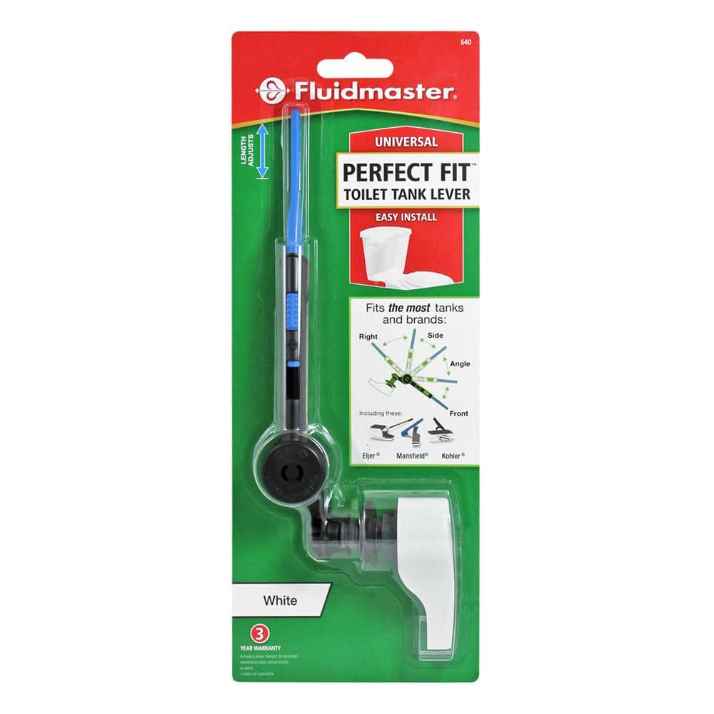 Fluidmaster White Universal Fit Adjustable Toilet Tank Lever