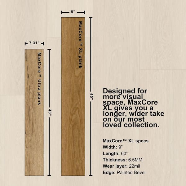 Lucida USA MaxCore XL Driftwood 22 MIL x 9 in. W x 60 in. L