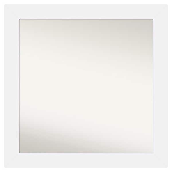 Amanti Art Corvino White 31 in. x 31 in. Custom Non-Beveled Matte Wood Framed Bathroom Vanity Wall Mirror