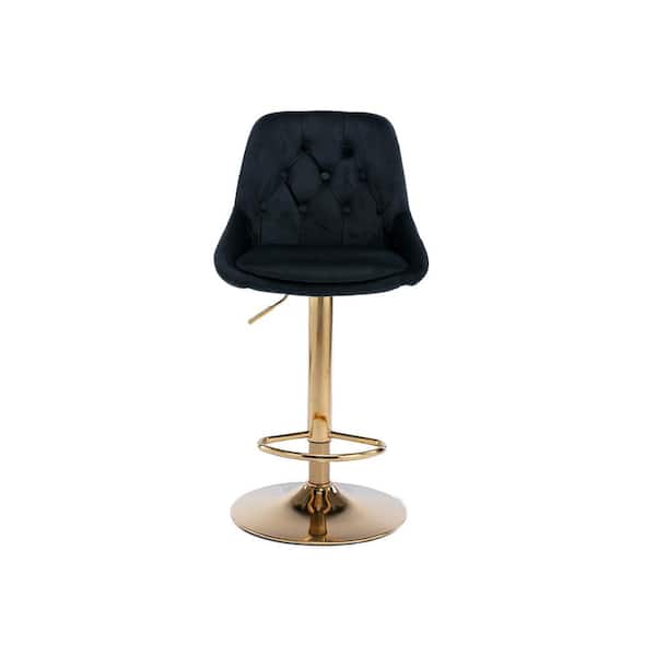 Unbranded 44in. Black Bar Stools with Back and Footrest Counter Height Dining Chairs