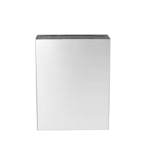 6.4 Gal. Stainless Steel Surface-Mounted Bathroom Lidless Trash Can