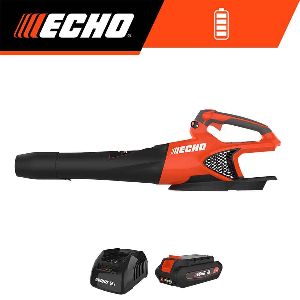 ECHO 56V 151 MPH 526 CFM Cordless Battery Powered Handheld Leaf Blower with 2.5Ah Battery and Charger DPB-2500C1