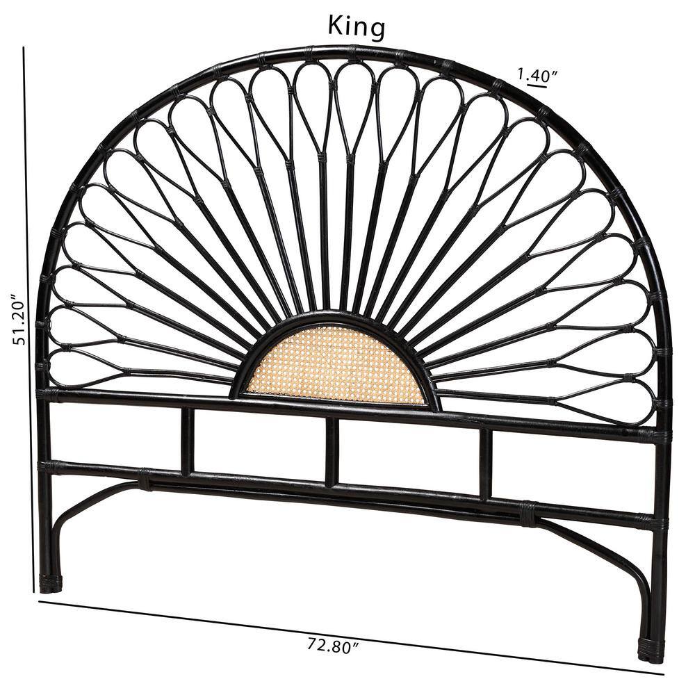 Perenna Brown Natural Rattan Queen Headboard - thumbnail 6