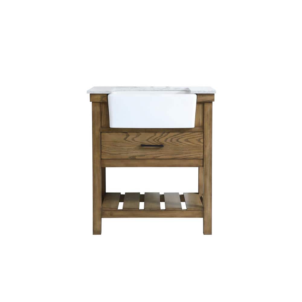 Timeless Home 30 in. W x 22 in. D x 34.13 in. H Single Bathroom Vanity Side