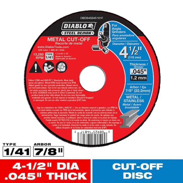 DIABLO Steel Demon 4-1/2 in. x 0.045 in. x 7/8 in. Metal Cut Off
