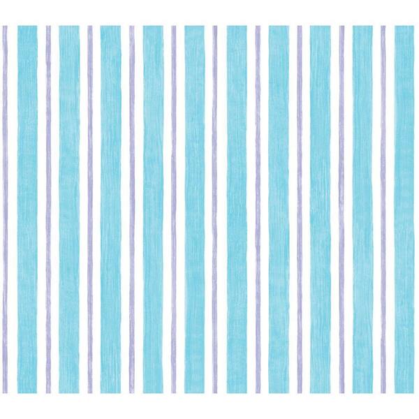 Disney 8 in. x 10 in. Blue and Purple Pastel Stripe Watercolor Wallpaper Sample-DISCONTINUED