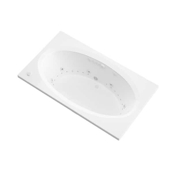 Universal Tubs Imperial 7 ft. Rectangular Drop-in Whirlpool and Air Bath Tub in White