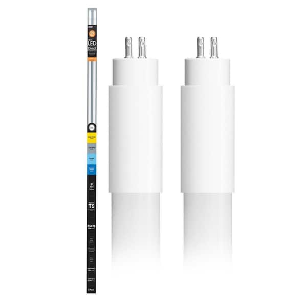 32-Watt 4 ft. T5 G13 Type A Plug and Play High Output Linear LED Tube Light Bulb, Selectable White (2-Pack)