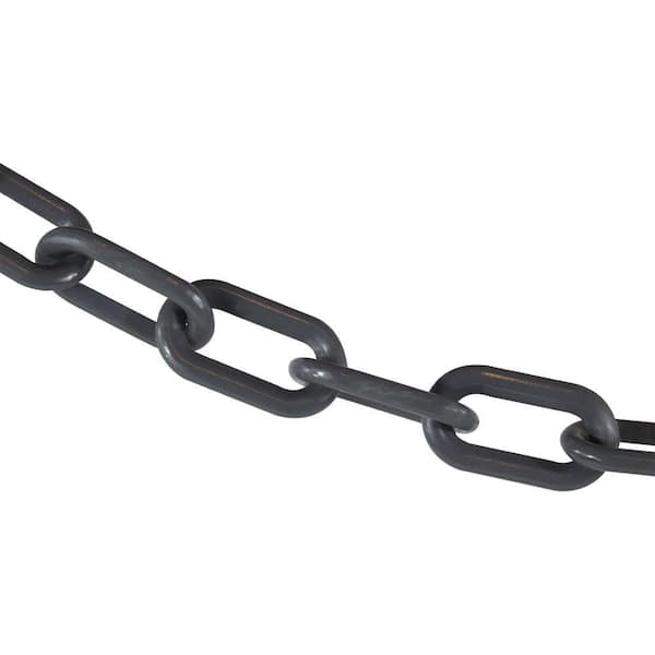 2 in. (#8, 51 mm) x 10 ft. Plastic Safety Chain in Slate Gray