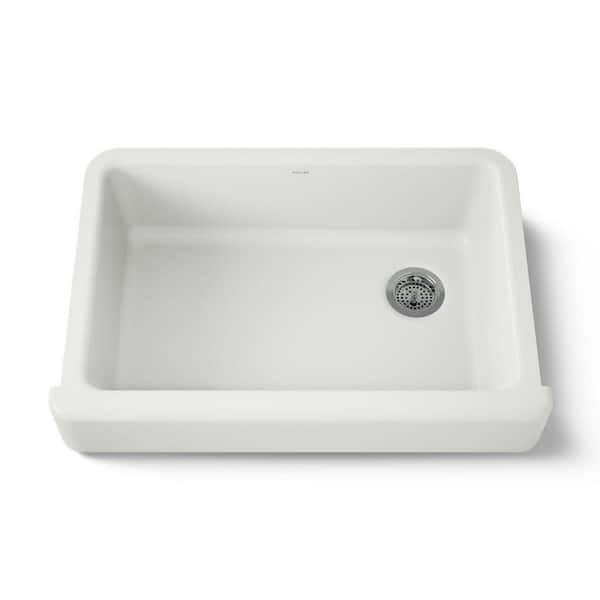 Whitehaven Farmhouse/Apron-Front Cast-Iron 33 in. Single Basin Kitchen Sink in Dune