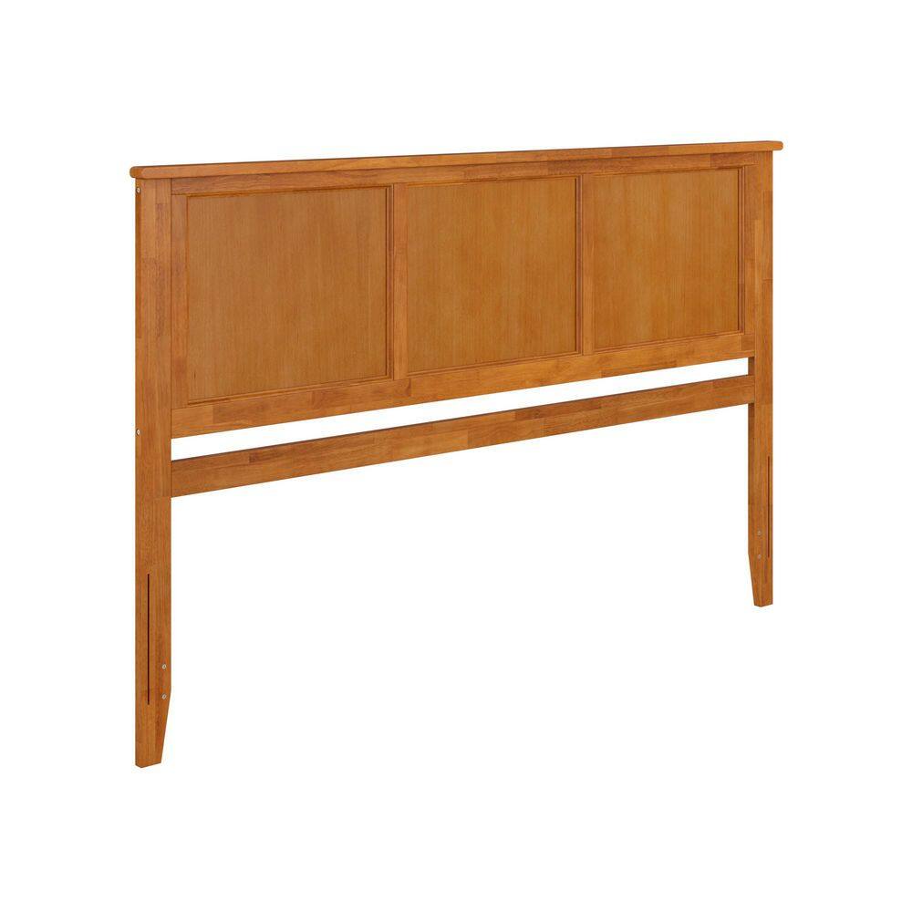 Madison King Light Toffee Solid Wood Panel Headboard with USB Charger