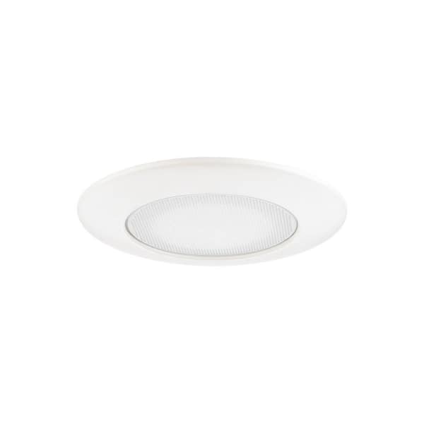 Generation Lighting Flat Glass 6 in. White Recessed Shower Trim