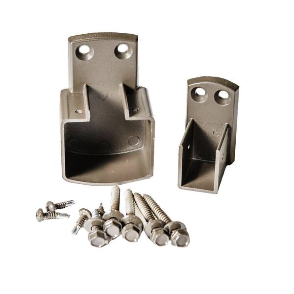 Vista Railing Systems Inc 2-1/4 in. Textured Bronze Aluminum Level Rail to Wall Mounting Bracket Kit