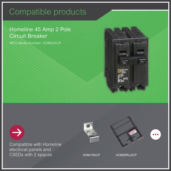 Square D Homeline 45 Amp 2-Pole Circuit Breaker
