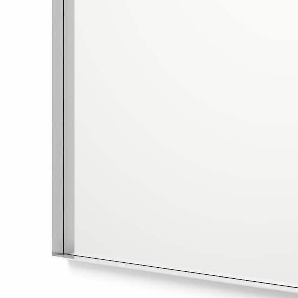 Better Bevel 30 In X 40 Metal Framed Rectangular Bathroom Vanity Mirror Silver 20006 The Home Depot Better Bevel 30 In X 40 Metal, White Bathroom Mirror 30 X 40