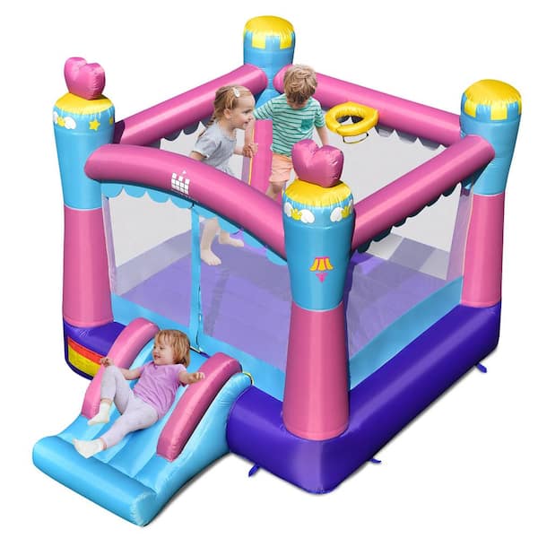 Costway Inflatable Bounce House 3-In-1 Princess Theme Inflatable Castle without Blower