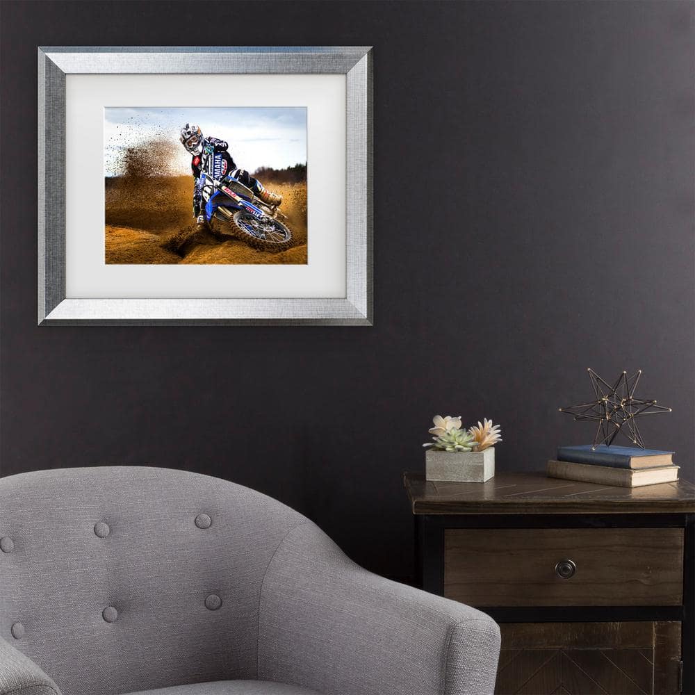Attila Szabo Desert King Silver Framed Canvas Wall Art