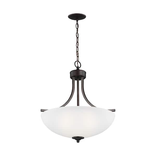 Generation Lighting Geary 3-Light Burnt Sienna Pendant