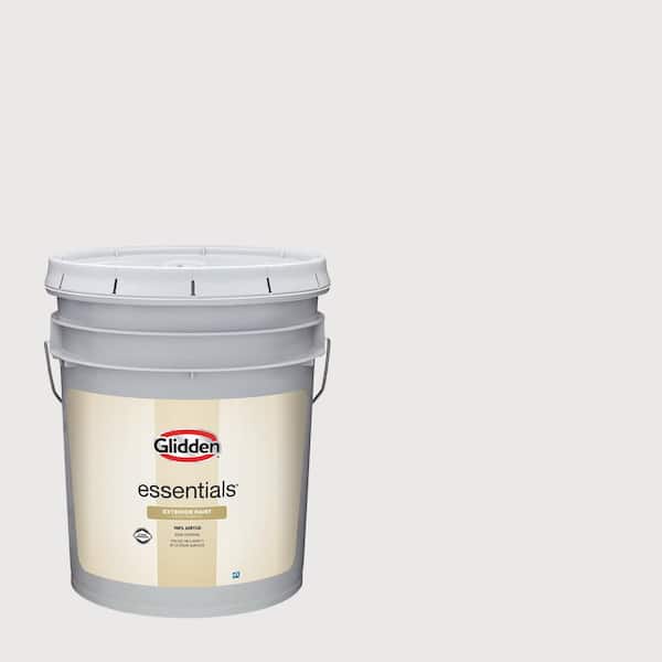 Glidden Essentials 5 gal. Glacial Ice PPG1014-1 Flat Exterior Paint