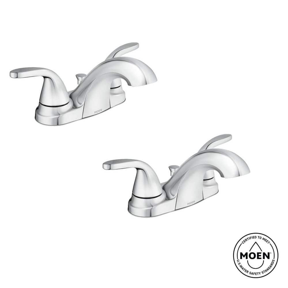 MOEN Adler 4 in. Centerset 2-Handle Bathroom Faucet in Chrome (2