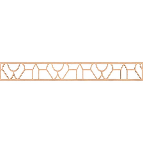 Ekena Millwork Whitechapel Fretwork 0.25 in. D x 46.5 in. W x 6 in. L Hickory Wood Panel Moulding