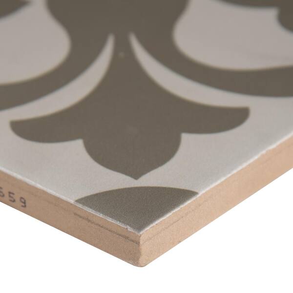 missA 『COLORS』 MSI Menza Grey Encaustic 8 in. x 8 in. Matte Porcelain Floor