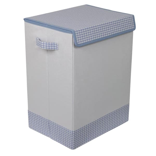 BirdRock Home Blue Baby Clothes Hamper with Lid