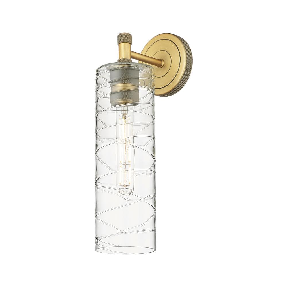 Crown Point 3.88 in. 1-Light Brushed Brass Wall Sconce with Glass Shade price history on PriceWatchPro