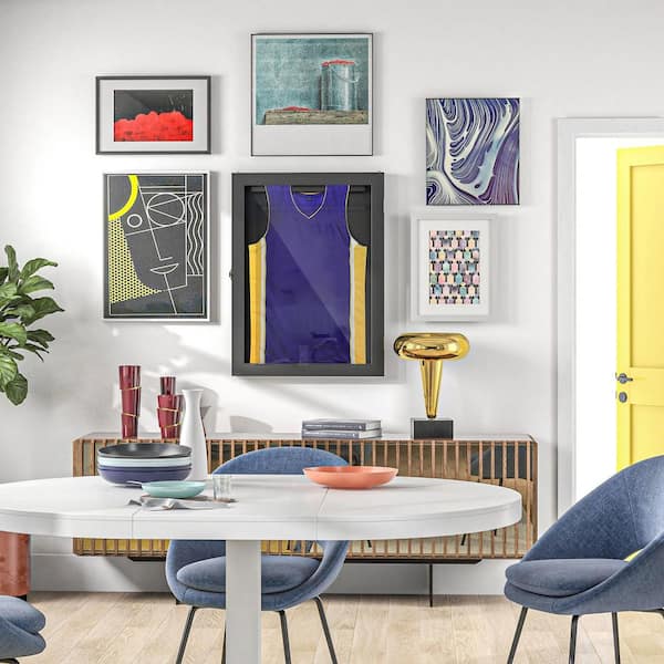 23.5 in. x 31.5 in. Black UV-Resistant Sports Jersey Frame Picture Frame Black