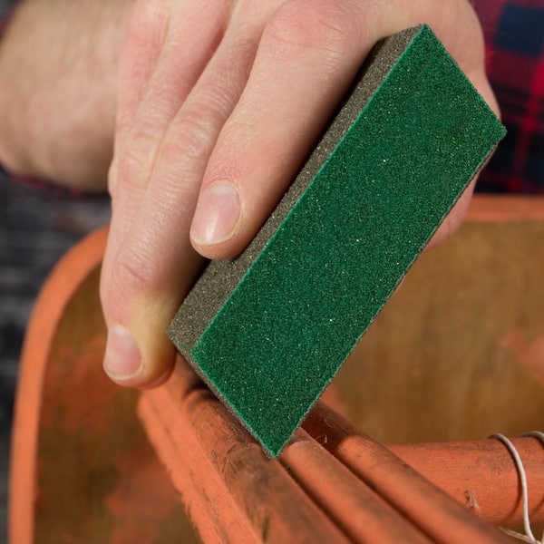 Super Sponge 3 in. x 5 in. x 1 in. Medium 80-Grit Angled Sanding Sponge