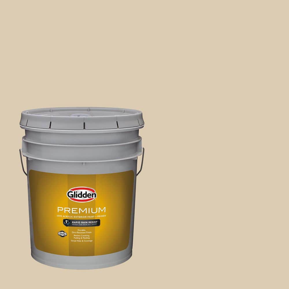 Glidden Premium 5 gal. PPG1085-3 Seriously Sand Satin Exterior