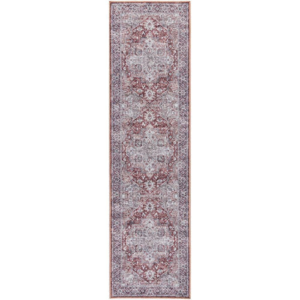 Machine Washable Series 1 Ivory Brick 2 ft. x 8 ft. Distressed ...