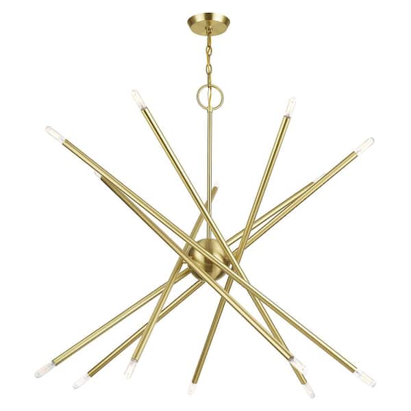Livex Lighting Soho 14-Light Satin Brass Chandelier