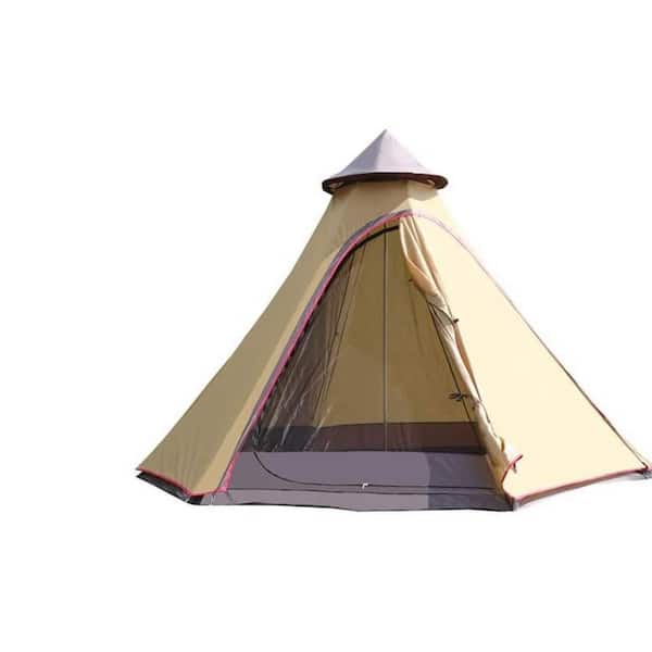ITOPFOX Triangle Aluminum 6 ft. x 6 ft. Black Gray Hard