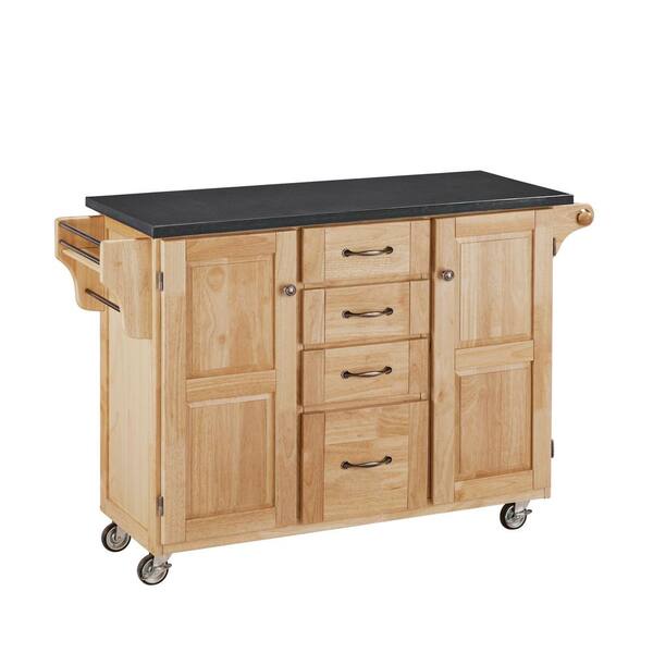 Home Styles Create-a-Cart Natural Kitchen Cart With Quartz Top