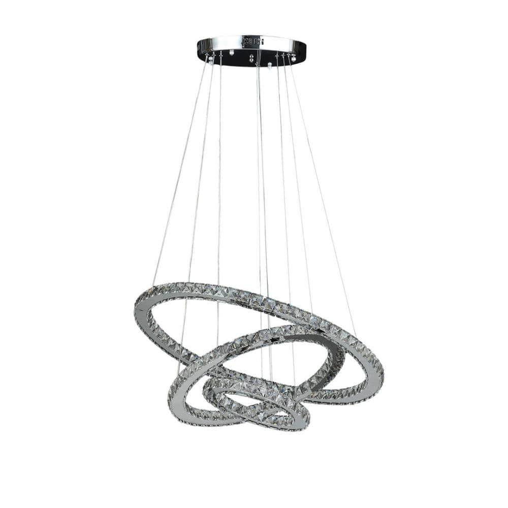 "11.8"" To 47.2"" Adjustable Height Crystal Stainless Pure White Color Led Remote Control Dimmer Chandelier" price history on PriceWatchPro