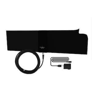 Supreme Amplified Razor Urban 50-Mile HDTV Indoor Flat Leaf Antenna with RG6 Cable