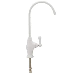 10 in. Classic Single-Handle Handle Cold Water Dispenser Faucet, Powder Coat White