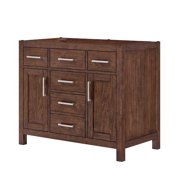 Beckett 41 in. Bath Vanity Cabinet Without Top in Dark Walnut