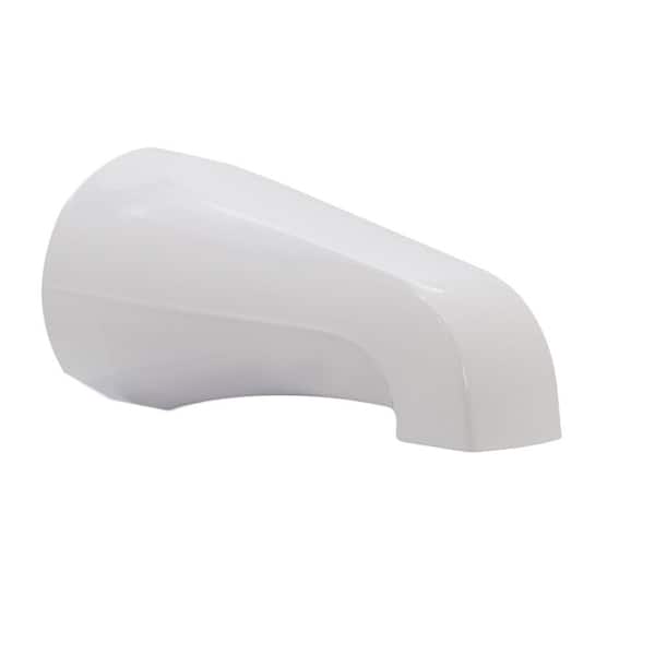 Westbrass 5-1/4 in. Standard Front Connection Tub Spout, White