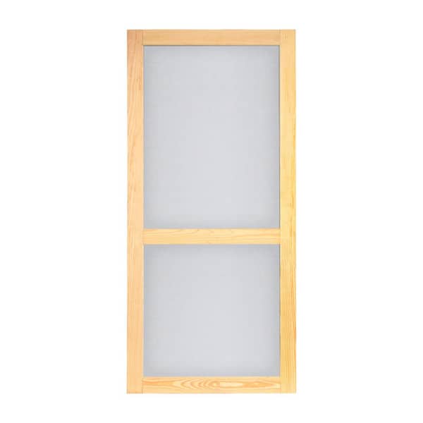 Screen Tight 36 in. x 80 in. Woodcraft Wood Unfinished Reversible Hinged Screen Door