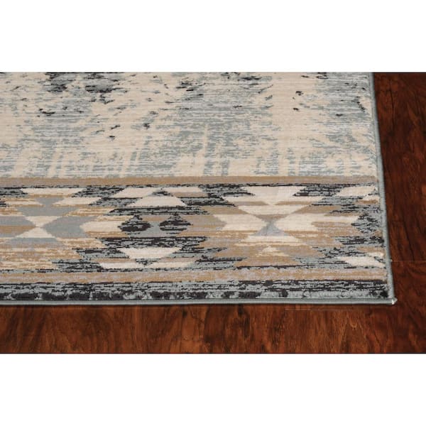 Clare Slate Blue 2 ft. x 8 ft. Runner Rug