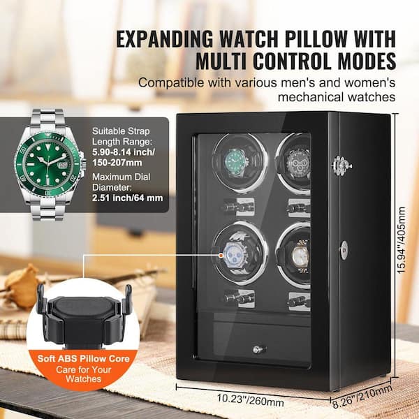 SKYSHALO Watch Winder, Watch Winder for 4-Men display picture 1