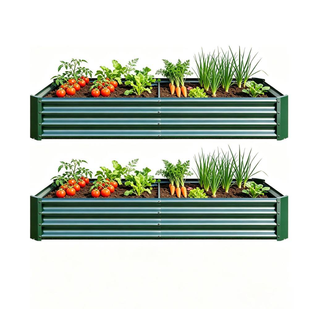 2PCS Green 6×3×1ft Metal Raised Rectangle Garden Planter Beds price history on PriceWatchPro