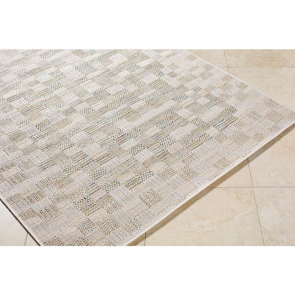 Crete Yellow Cottage 8 ft. x 10 ft. Indoor/Outdoor Area Rug