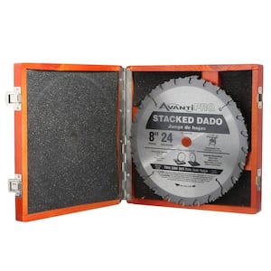 8 in. x 24-Tooth Stacked Dado Saw Blade Set