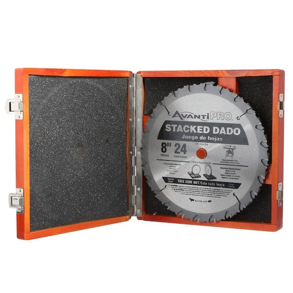 8 in. x 24-Tooth Stacked Dado Circular Saw Blade Set