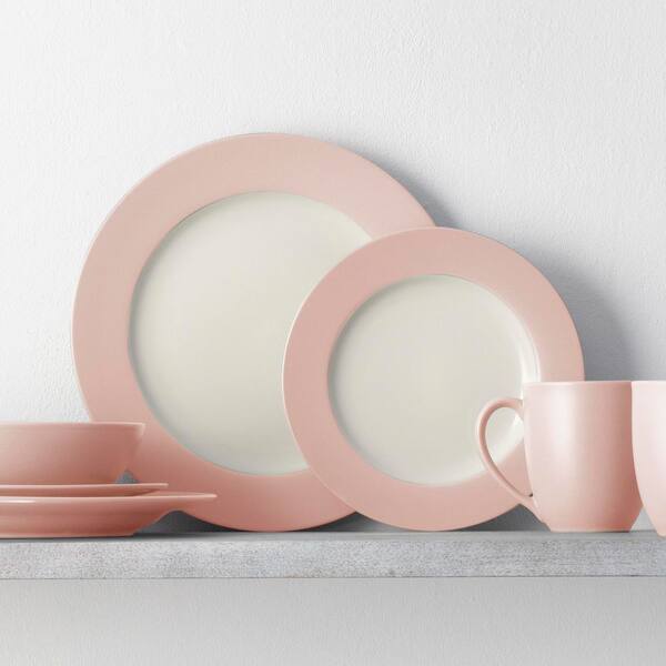 Noritake Colorwave Pink 16-Piece Rim (Pink) Stoneware Dinnerware