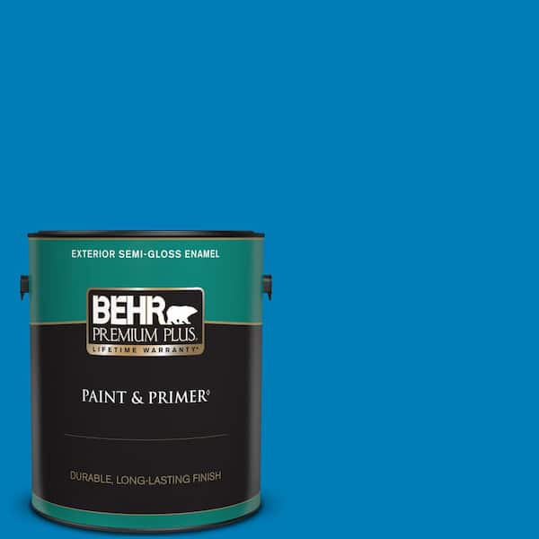 BEHR PREMIUM PLUS 1 gal. #S-G-550 Artesian Water Semi-Gloss Enamel Exterior Paint & Primer