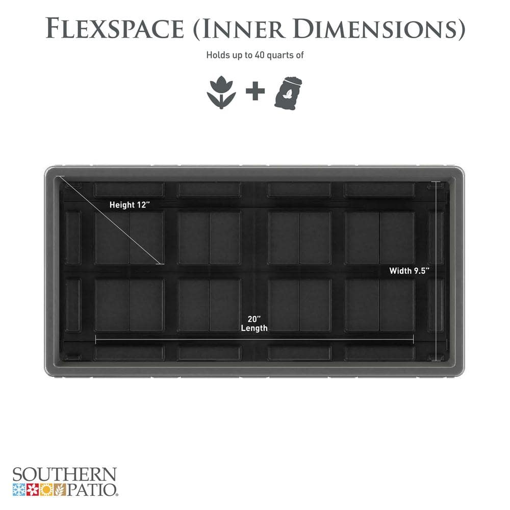Gray Polypropylene Modular Raised Garden Planter Set